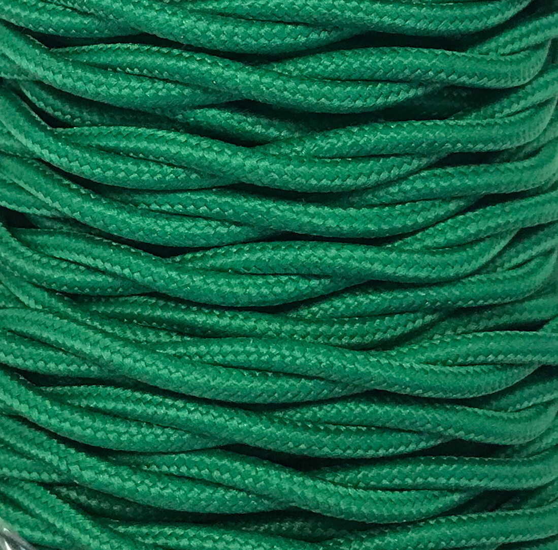 CABEXT2P15 5m CÂBLE TEXTILE TRESSÉ VERT