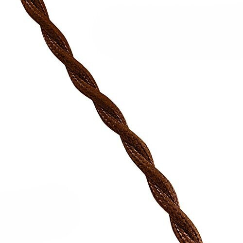 50m ROLLO CABLE TRENZADO ALGODON MARRON