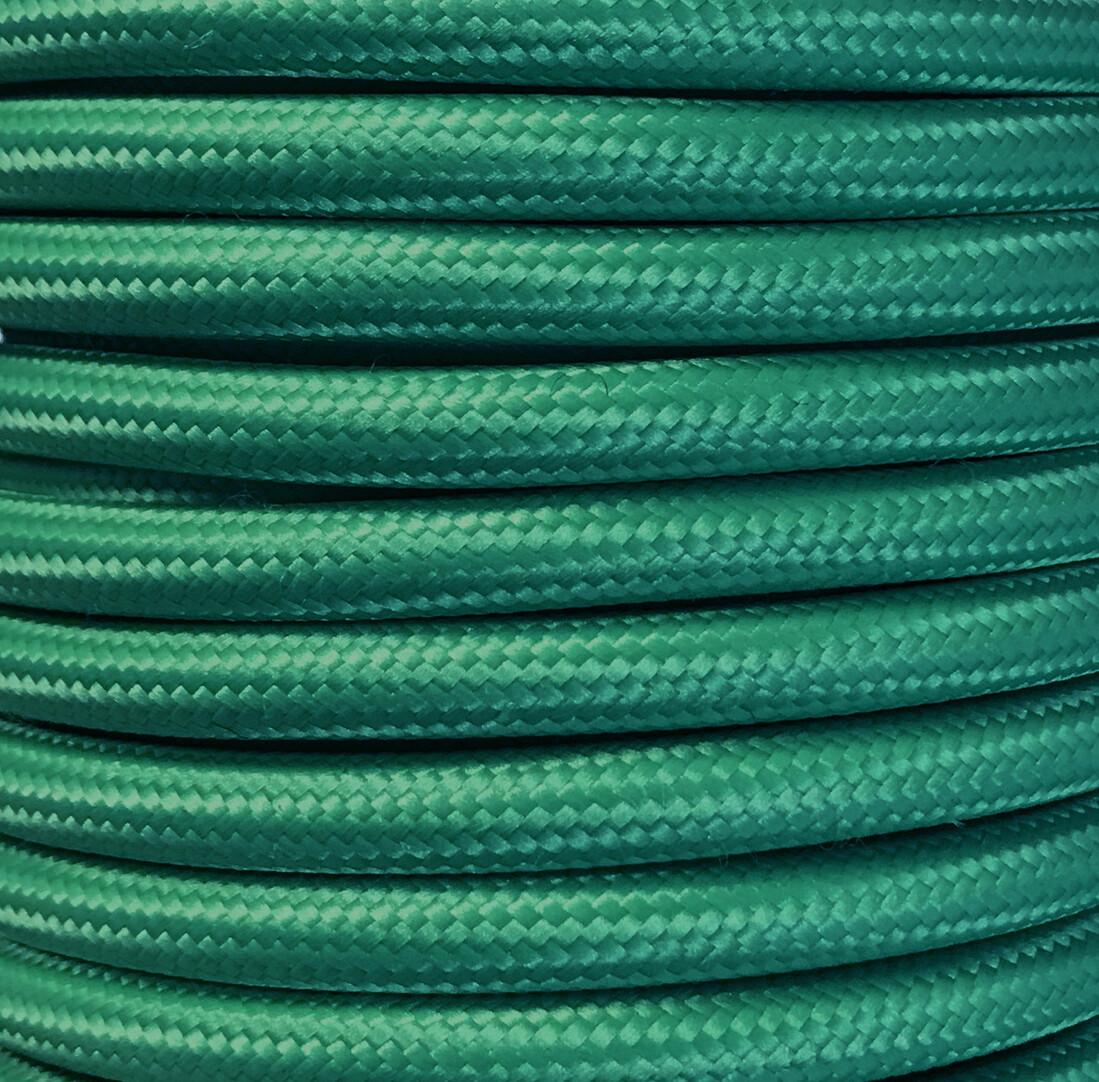 CIR62CM32 25 MTS CABLE TEXTIL LISO VERDE MATE
