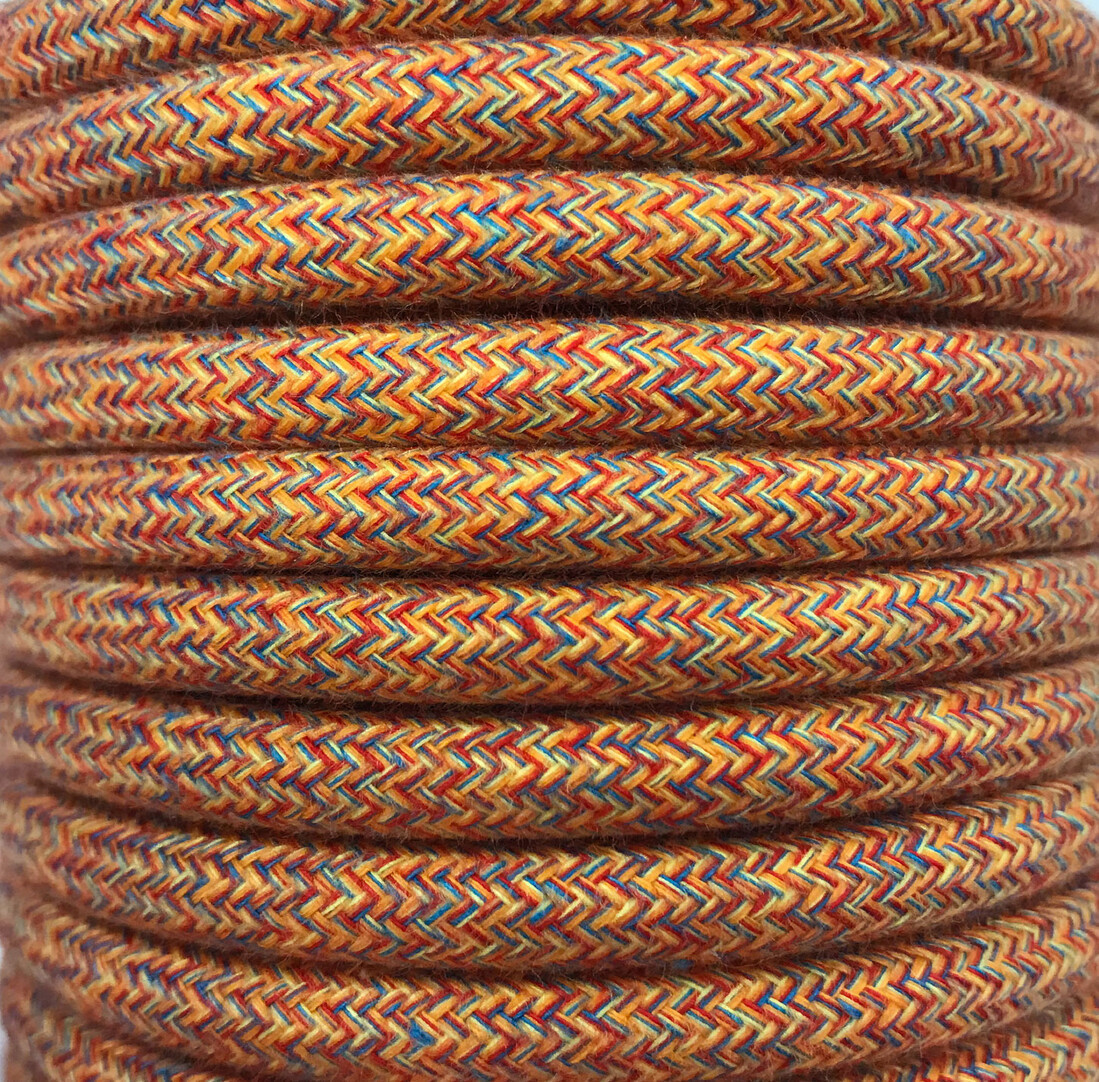 CIR62BA03 5m MULTICOLOUR TEXTILE CABLE BATIDO MULTICOLOR