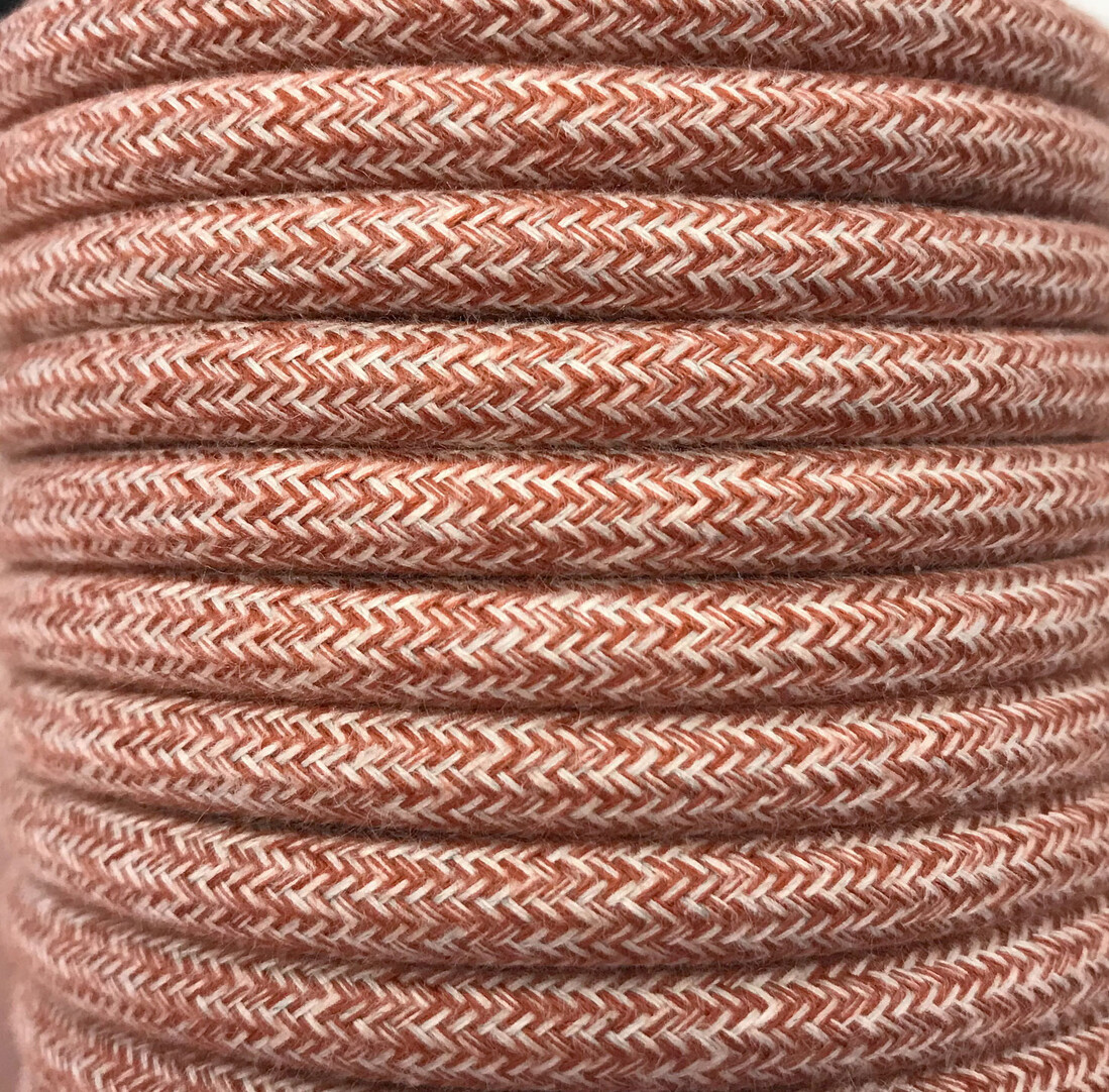 CIR62BA07 5m CABLE TEXTIL BATIDO MARRON ALGODON