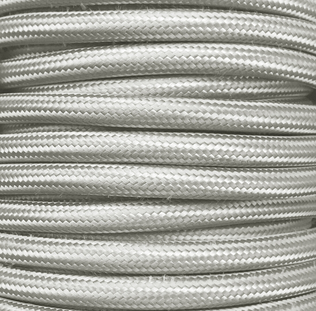 CIR62CTS53 25m CABLE TEXTIL LISO PLATA BRILLO