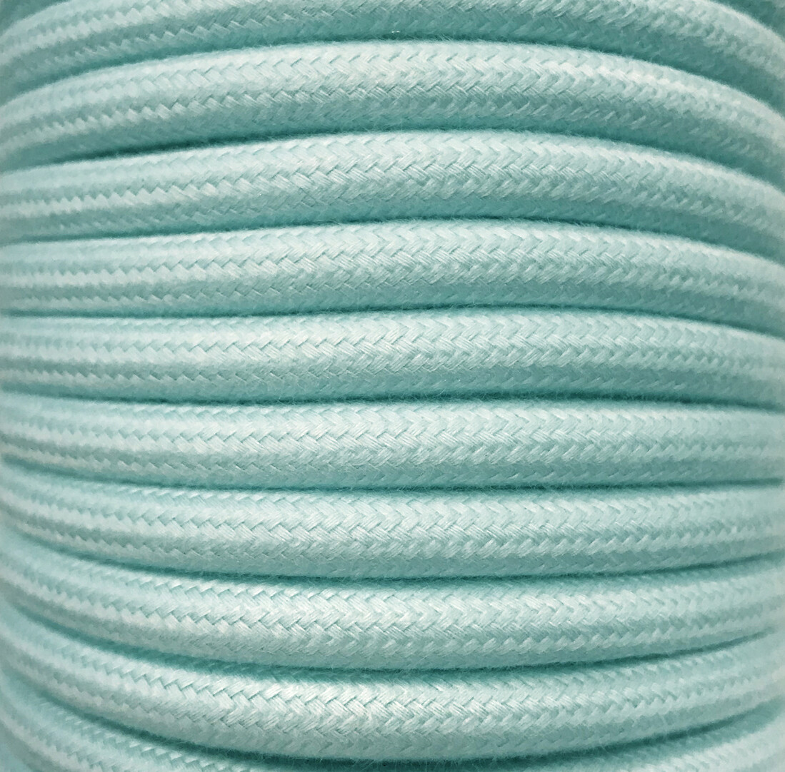 CIR62AL06 15m MINT PLAIN COTTON TEXTILE CABLE