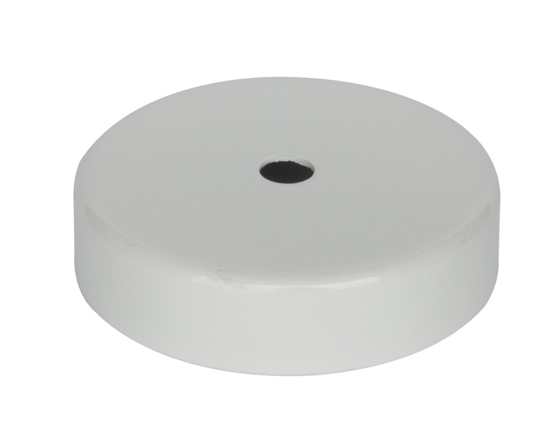 N296B FLEUR DECORATIVE METALLIQUE BLANCHE 80X20mm