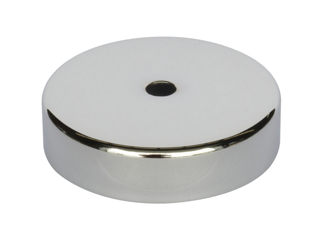 D296 FLEUR DECORATIVE METALLIQUE CHROME 80x15 mm