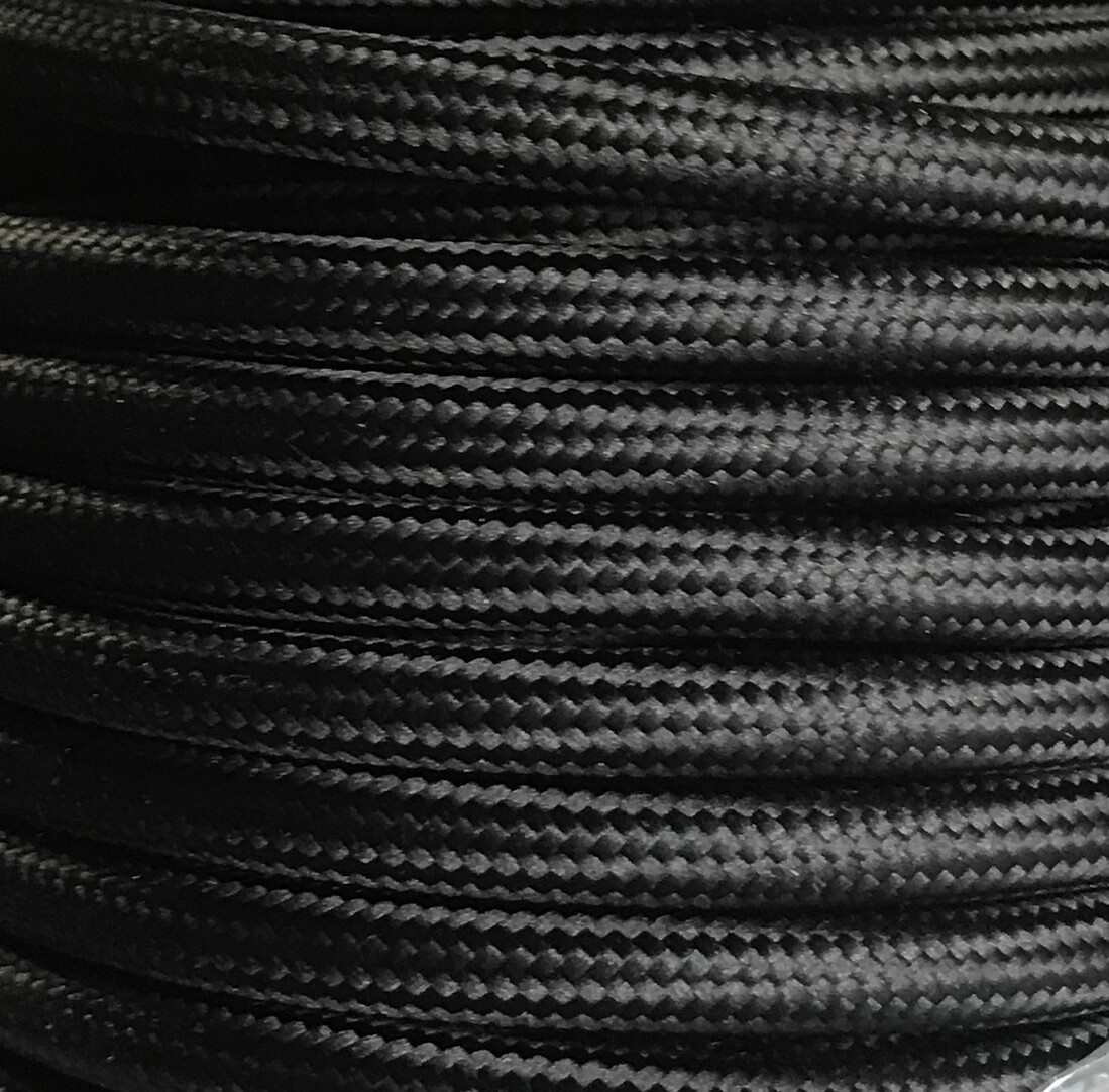 CIR62CM13 5m MATTE BLACK PLAIN TEXTILE CABLE