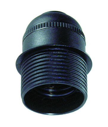 6829CTN-U PORTALAMPARAS CON TOPE E27 NEGRO UNIT