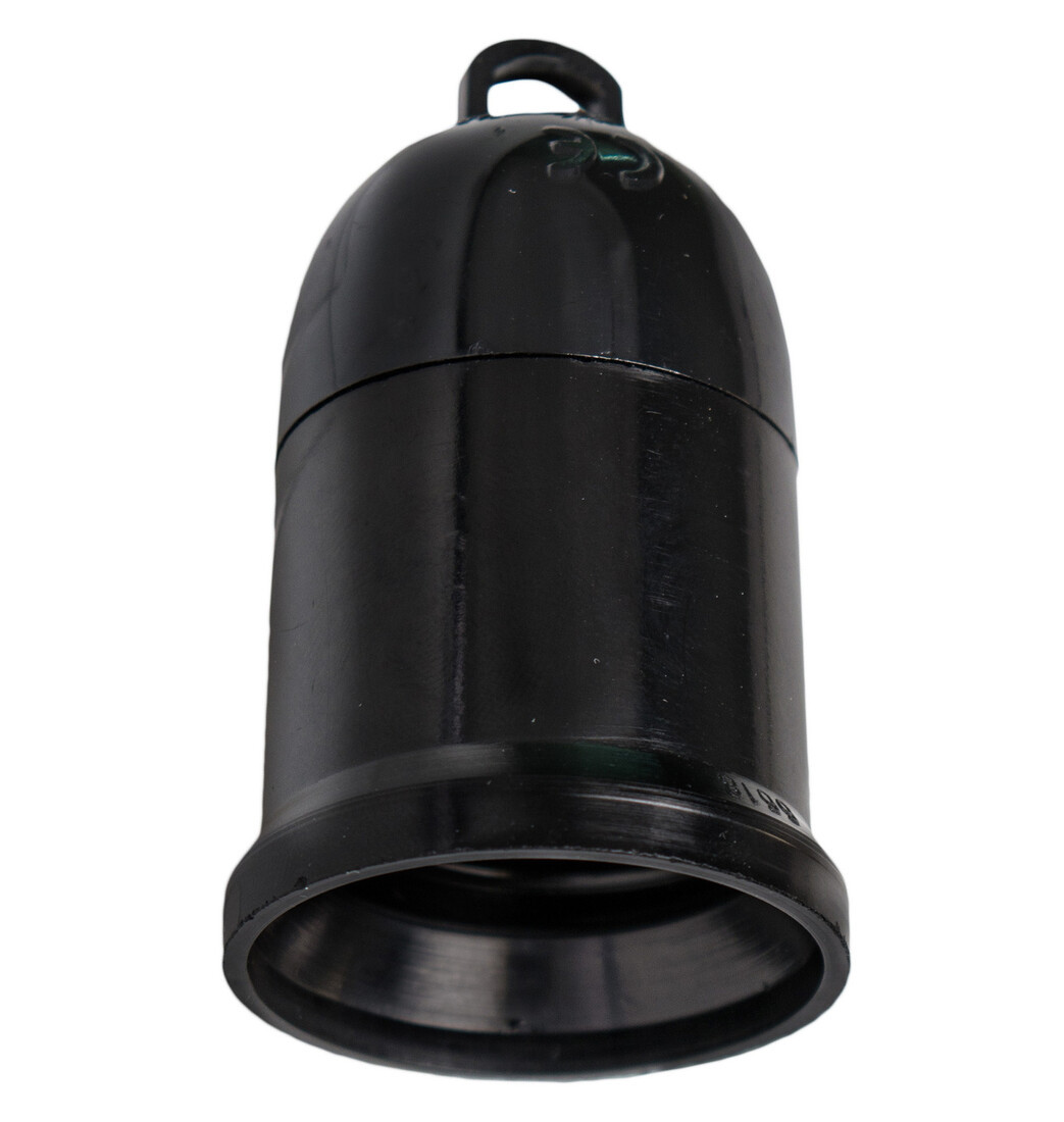 6618 N PORTALAMPARAS LISO DE RESINA E27 NEGRO