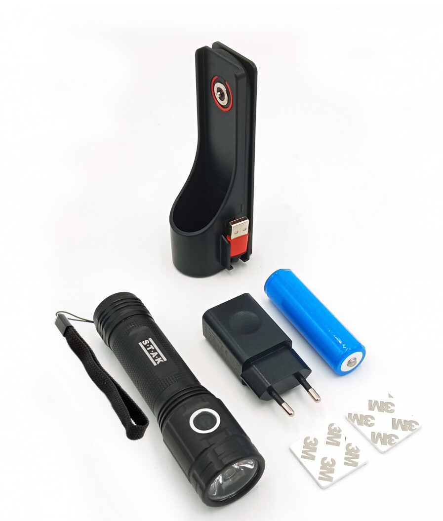 ST096 LINTERNA LED RECARGABLE CON BASE 20W 2000Lm VELAMP