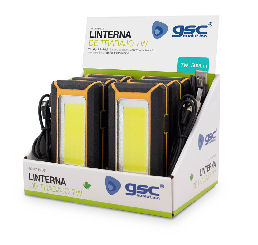 201815001 LINTERNA PORTATIL RECARGABLE 7W ALTA LUMINOSIDAD GSC