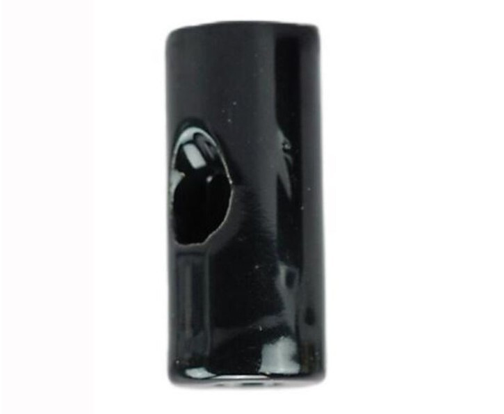 1400430-N 5UD DERIVACABLES TECHO DE PORCELANA NEGRO 20x45mm ELECTROBILSA