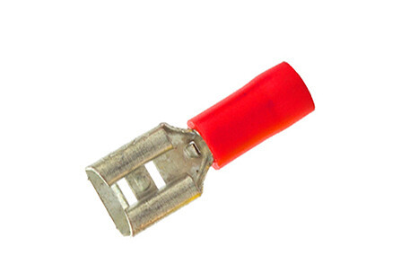 RTFR 100ud TERMINAL HEMBRA ROJO 20,5 mm. P/MACHO 6,3 x 0,8 COPAIN