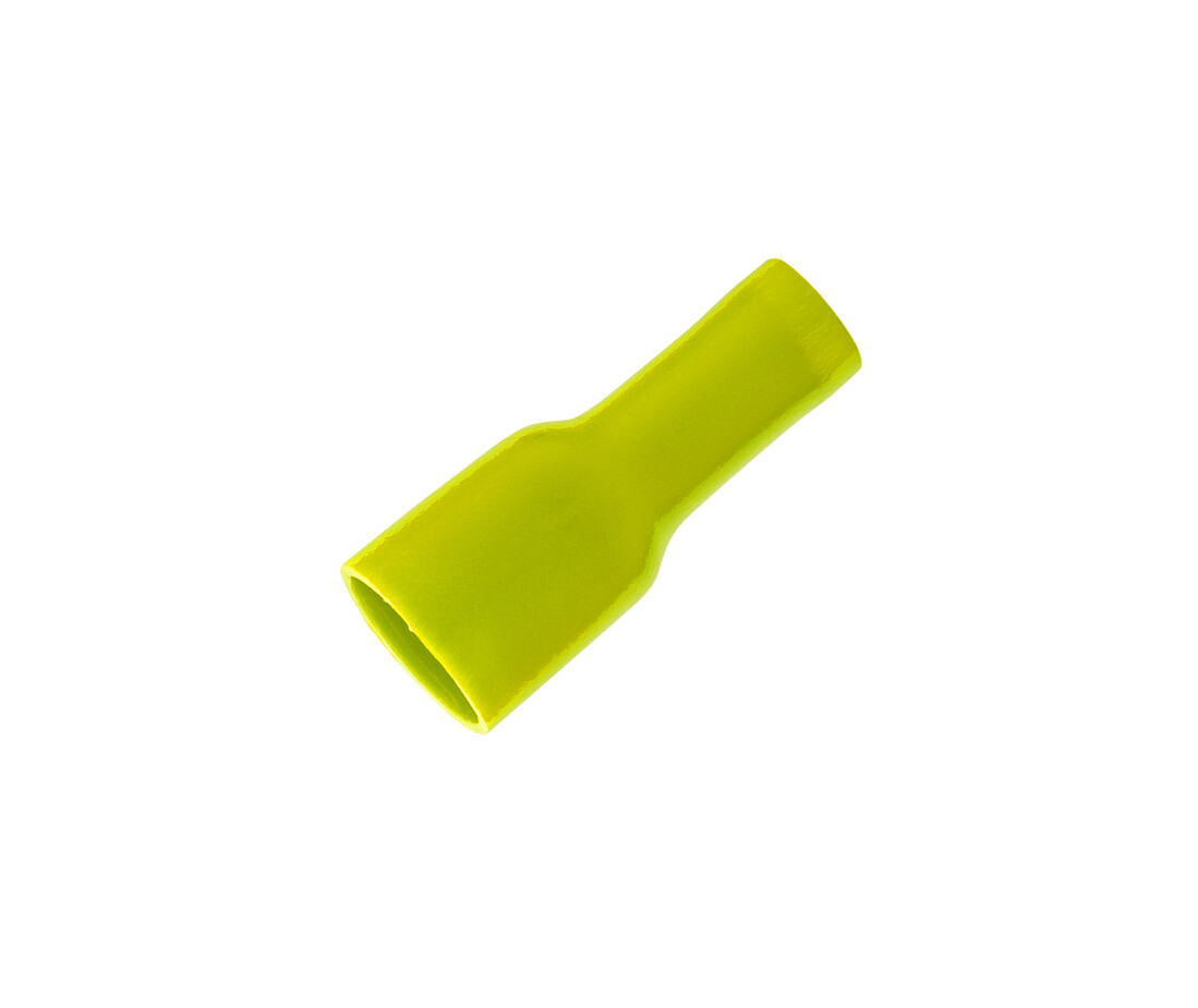 RTFYE 100ud TERMINAL HEMBRA AMARILLO 25 mm. P/MACHO 6,3 x 0,8 COPAIN