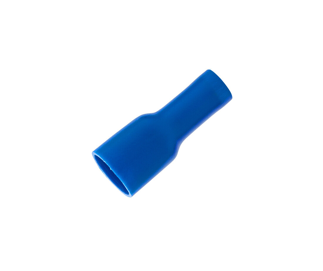 RTFAE 100ud TERMINAL HEMBRA AZUL 21,5 mm. P/MACHO 6,3 x 0,8 COPAIN