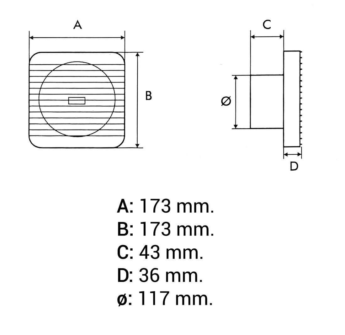 BAA0120 EXTRACTOR AXIAL A 120 230V/50Hz NOVOVENT