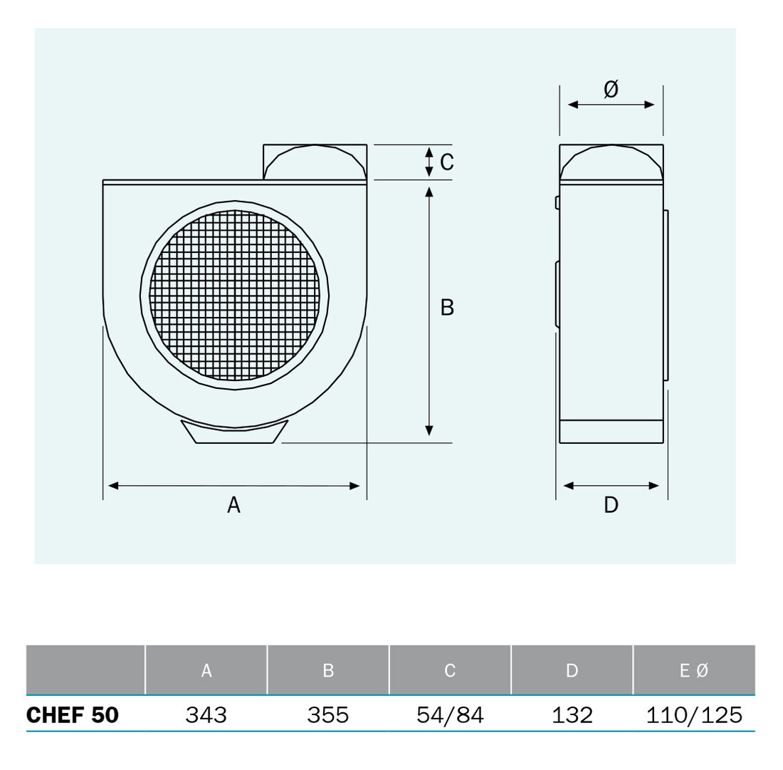 EXTRACTOR COCINA CHEF 50
