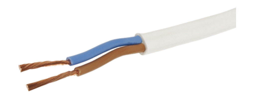 300m CARRETE DE MANGUERA PLANA BLANCO 2x1mm