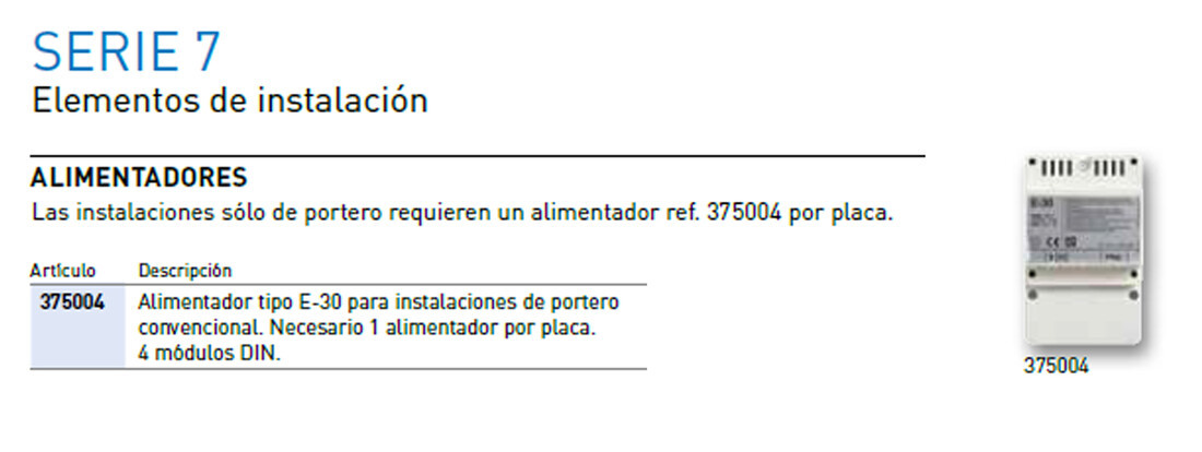 375011 KIT PORTERO CONVENCIONAL SERIE 7 1 VIVIENDA