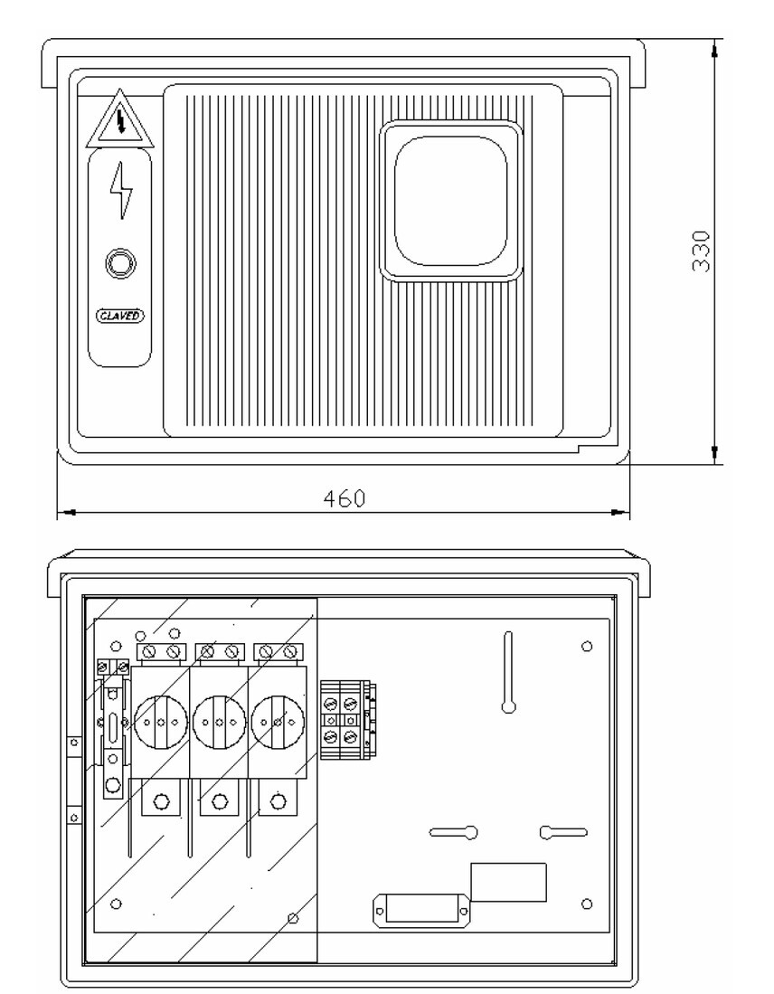 AC80188 CAJA TIPO CPM-1ME-UF CONTADOR ELECTRICO C/ TEJADILLO