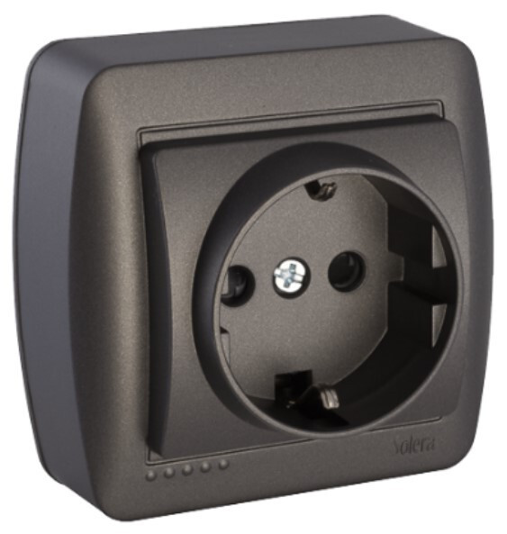 MUR60NGU BASE 2P DE SUPERFICIE GRAFITO SERIE MURAL SOLERA