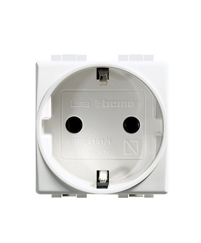 C4141 BASE BIPOLAR TTL CON OBTURADOR 16A BLANCO LUNA