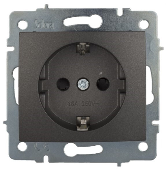 ERP60NG BASE SCHUKO 2P+T GRAFITO SERIE EUROPA SOLERA