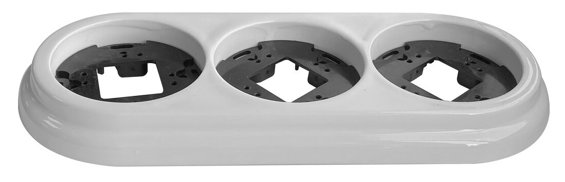 2902027 MARCO DE SUPERFICIE 3 ELEMENTOS PORCELANA BLANCA F-BRIGHT