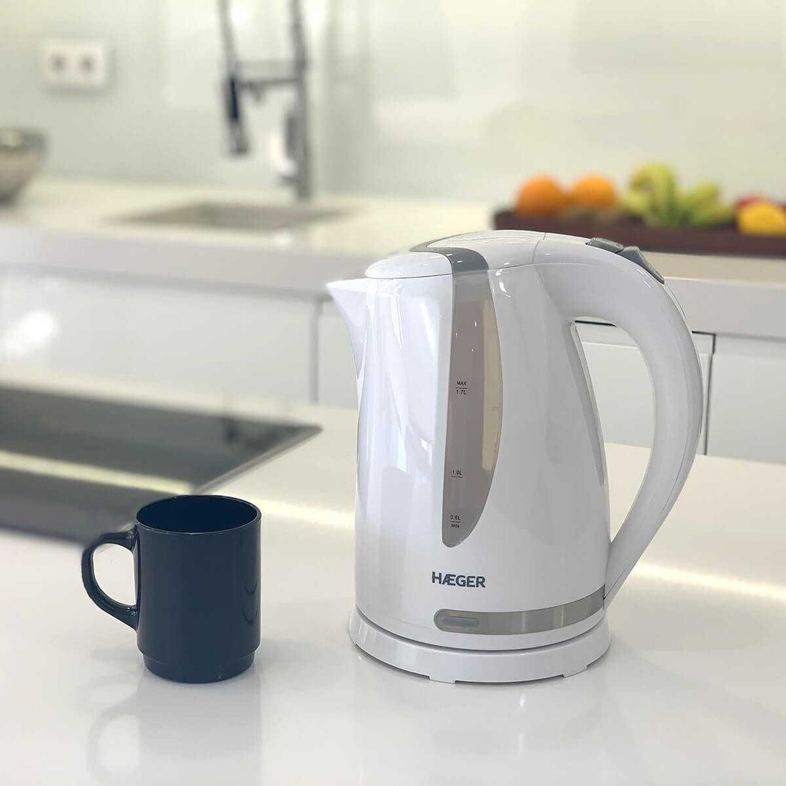 EK-22W.022A HERVIDOR ELECTRICO 1,7L 2200W BASE ROTATIVA WHITENESS HAEGER