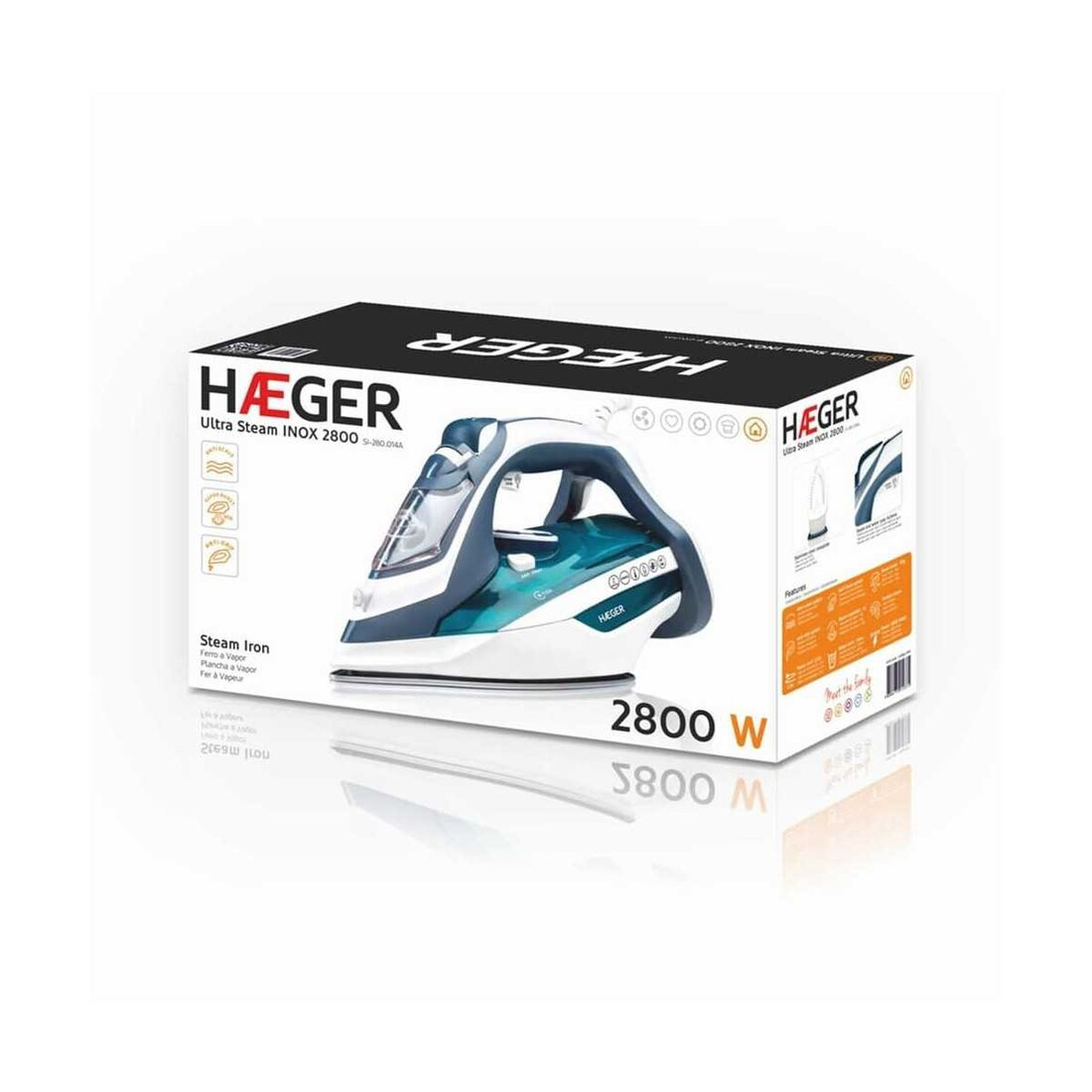 SI-280.014A PLANCHA DE VAPOR INOX 2800W ULTRA STEAM HAEGER