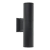 Aplique LED Aluminio 2XGU10 Negro IP54