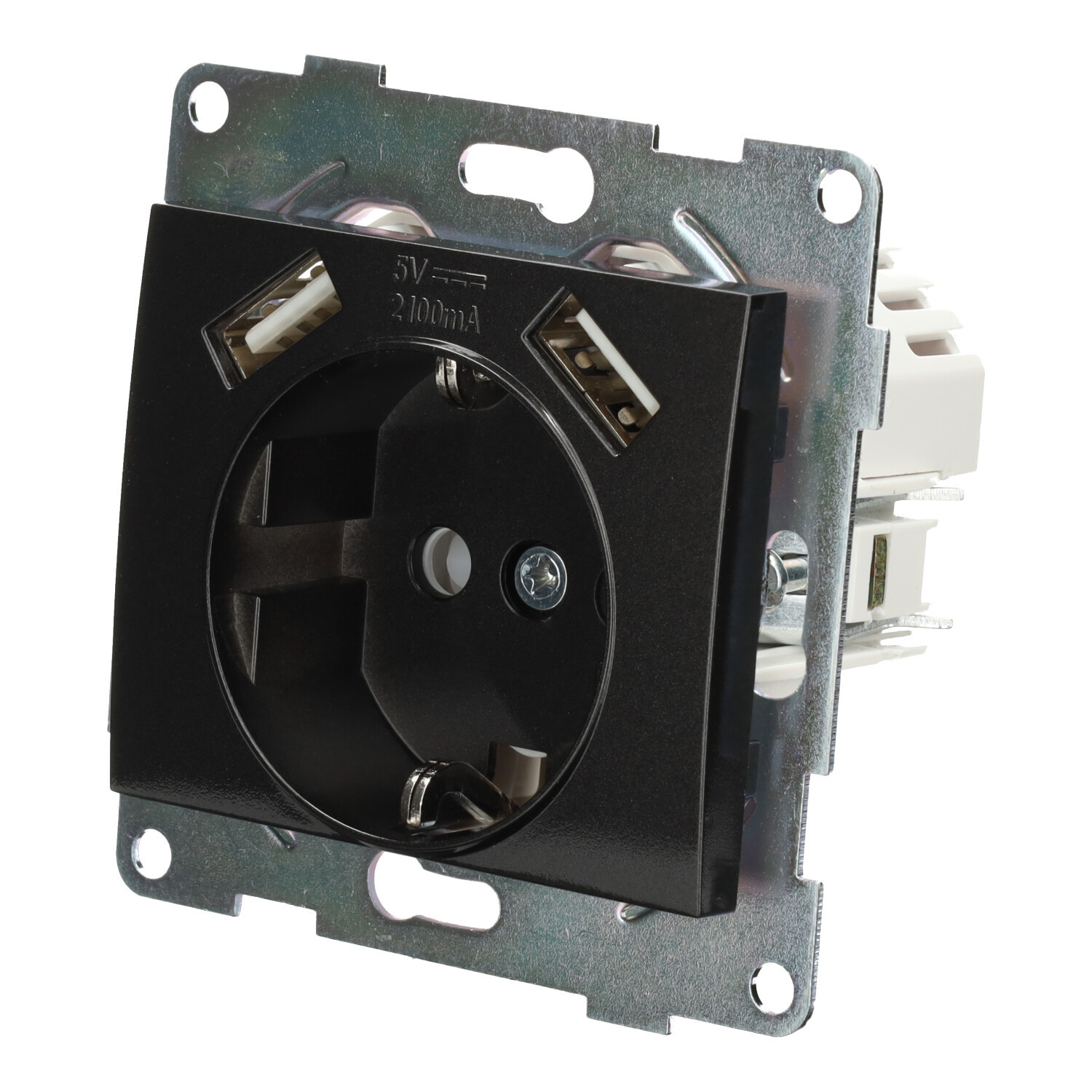 Base enchufe schuko con USB doble serie PC - Image 3