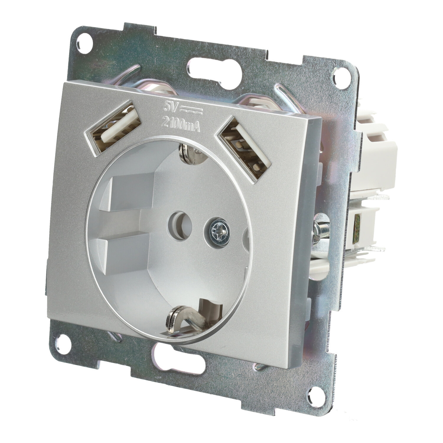 Base enchufe schuko con USB doble serie PC - Image 2