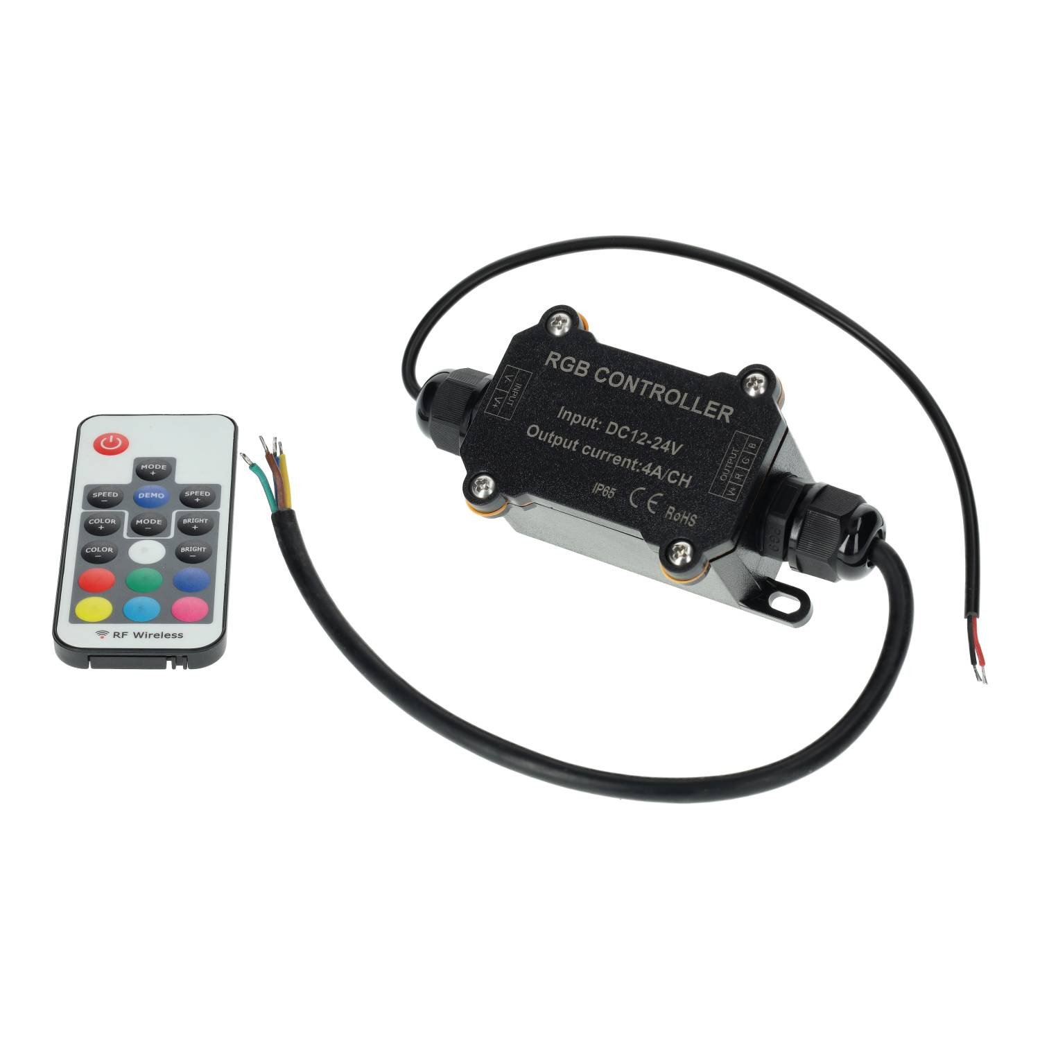 Controlador RADIOFRECUENCIA IP65 RGB 12/24V 12A