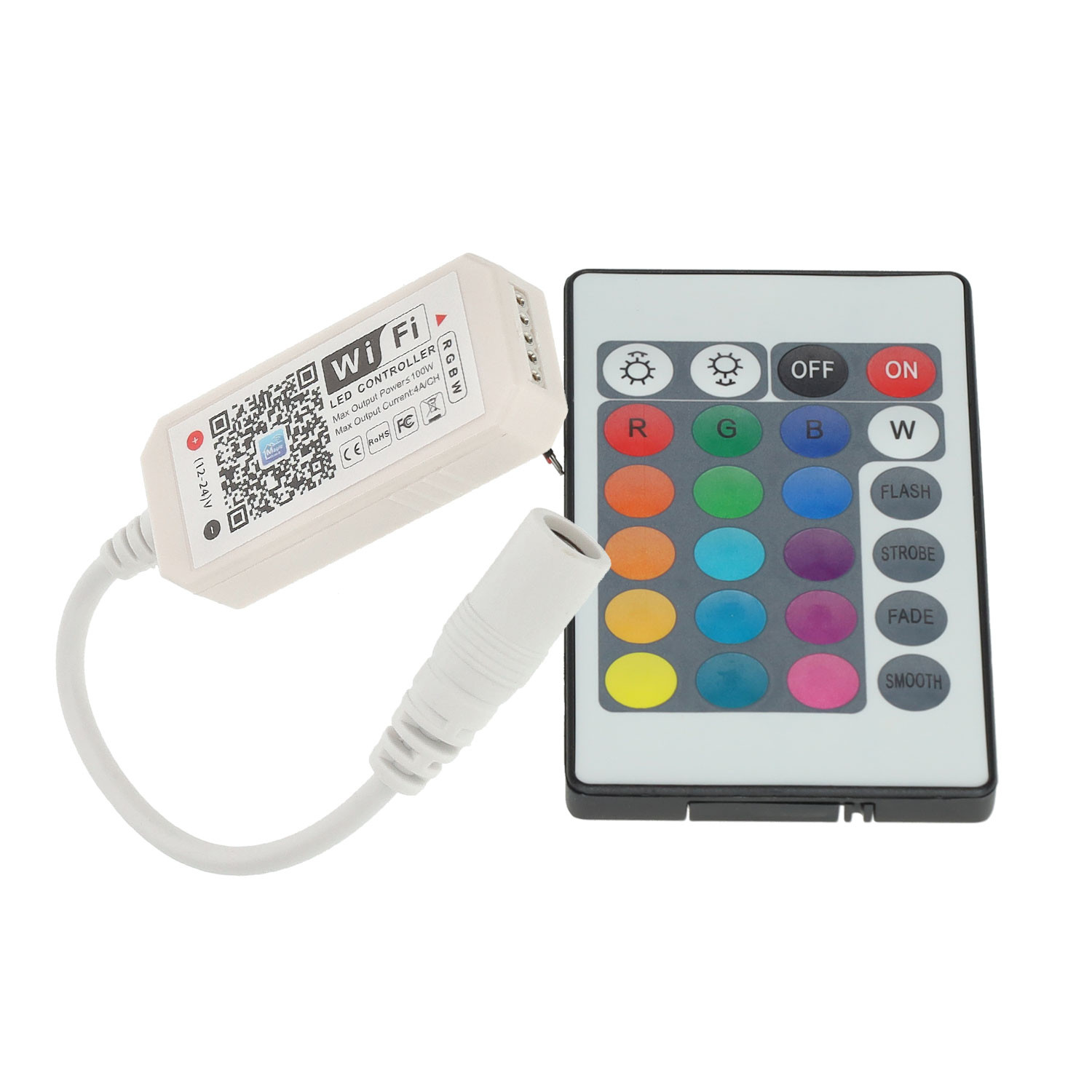 Controlador WIFI con mando tira led RGBW 5-24V