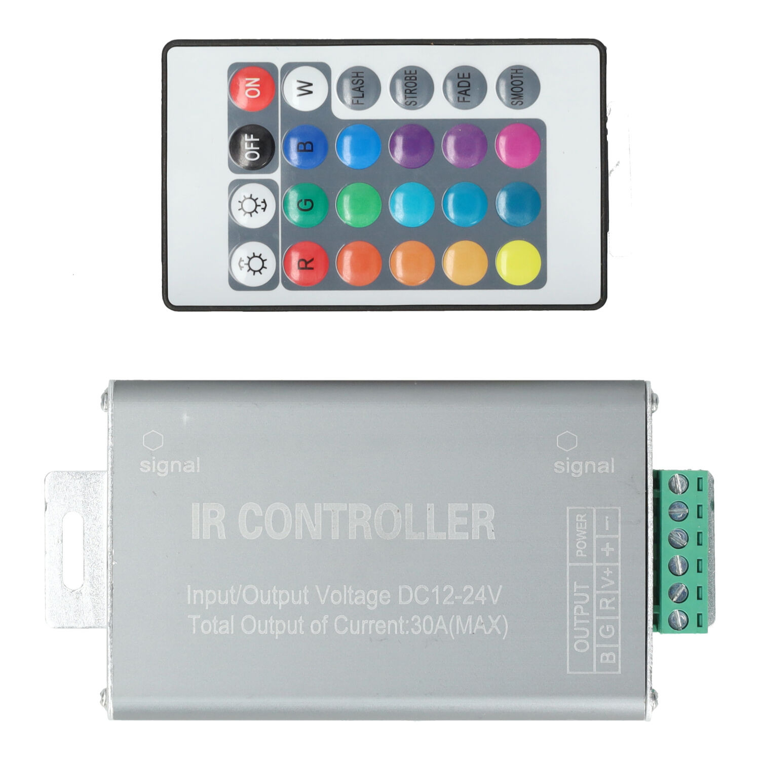 Controlador con mando, tira RGB, 30A 12/24V - Imagen 2
