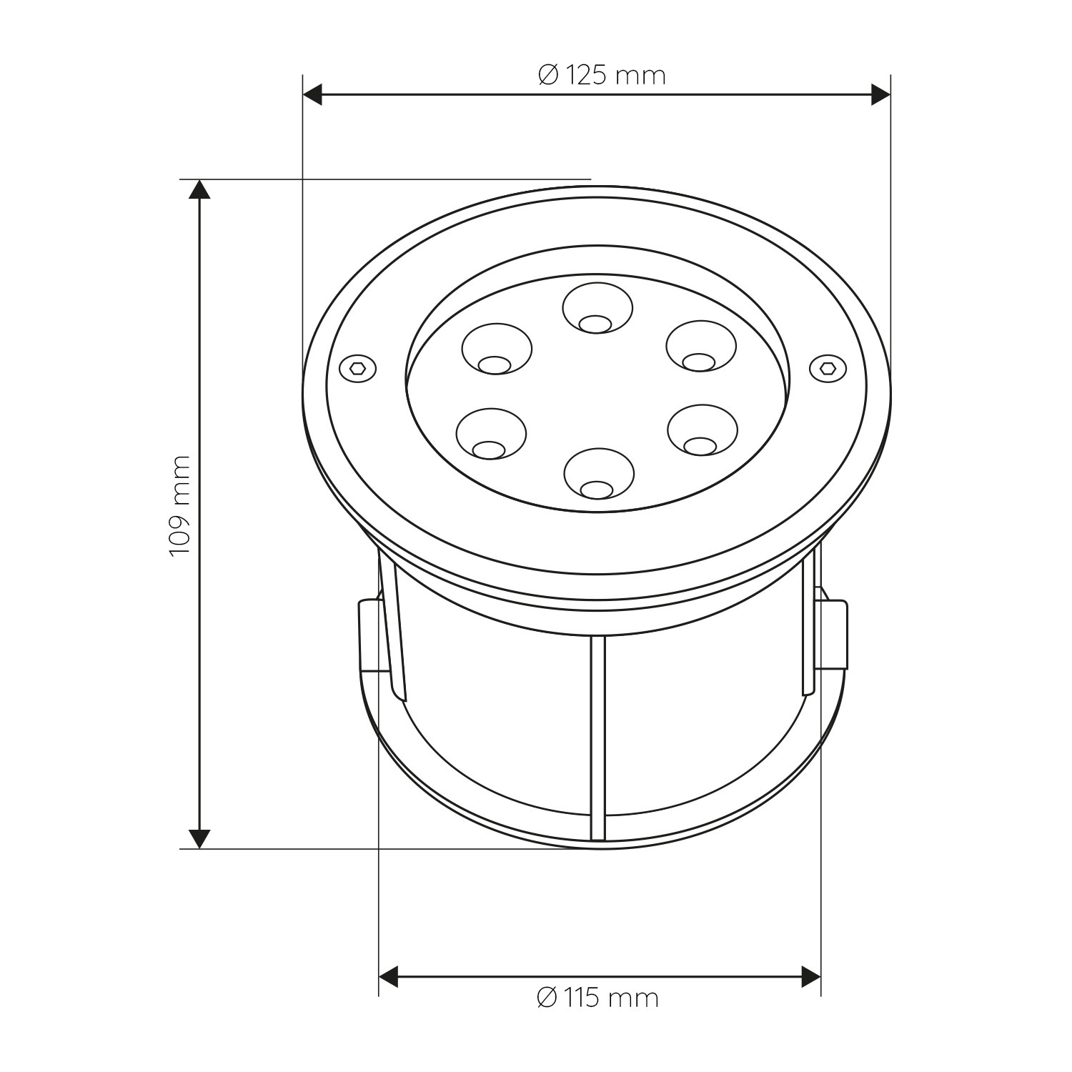 Foco empotrable suelo 6W IP68 – Image 5