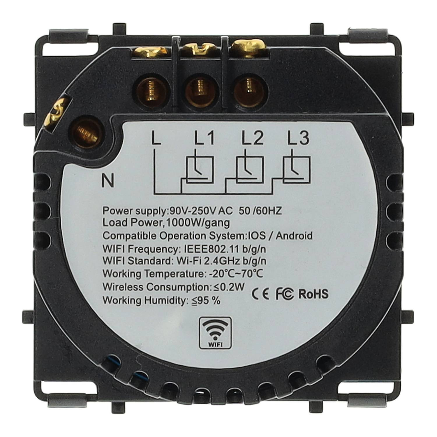 Interruptor táctil WiFi doble - Imagen 3
