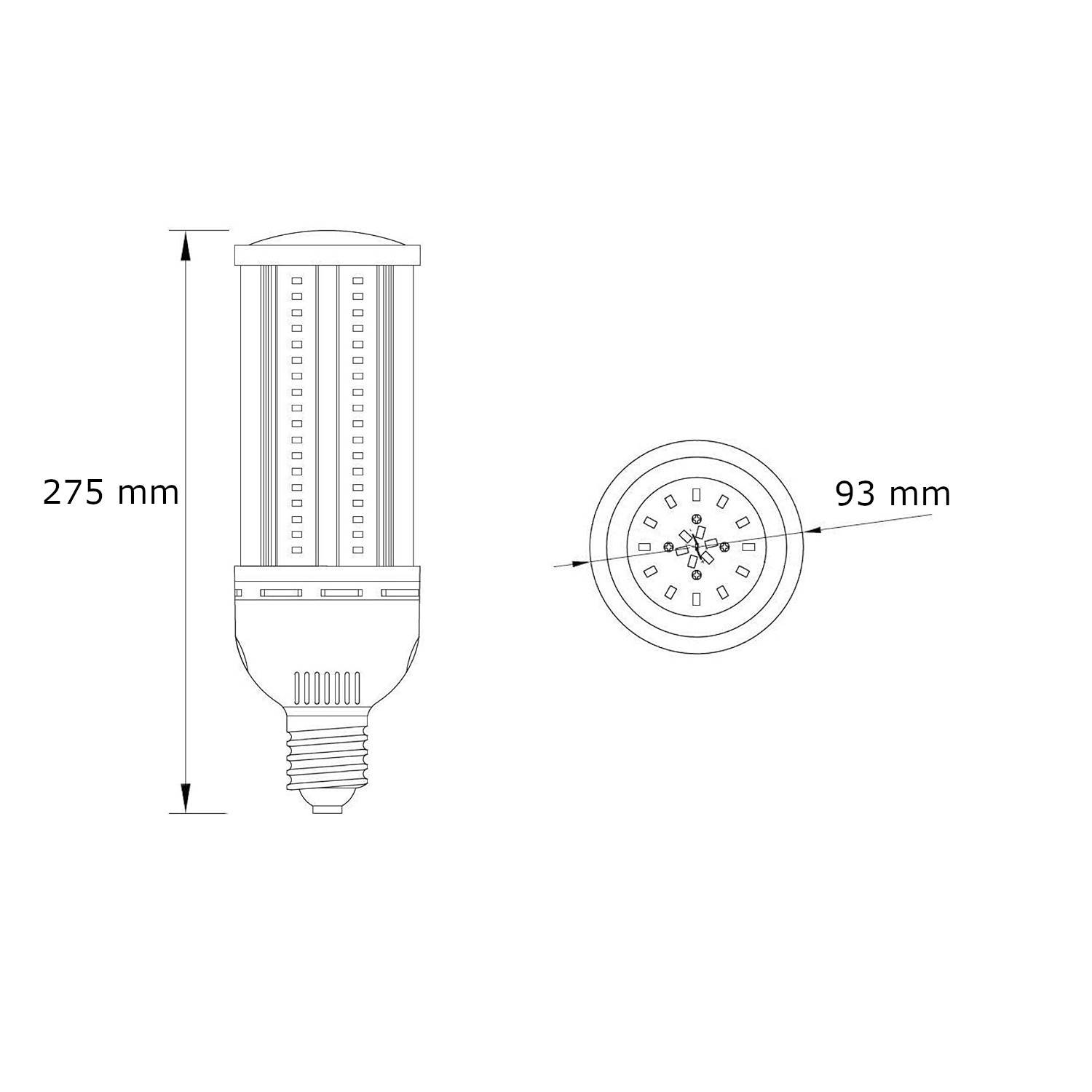 Lámpara Led Alumbrado Público 54W Serie Profesional - Image 3