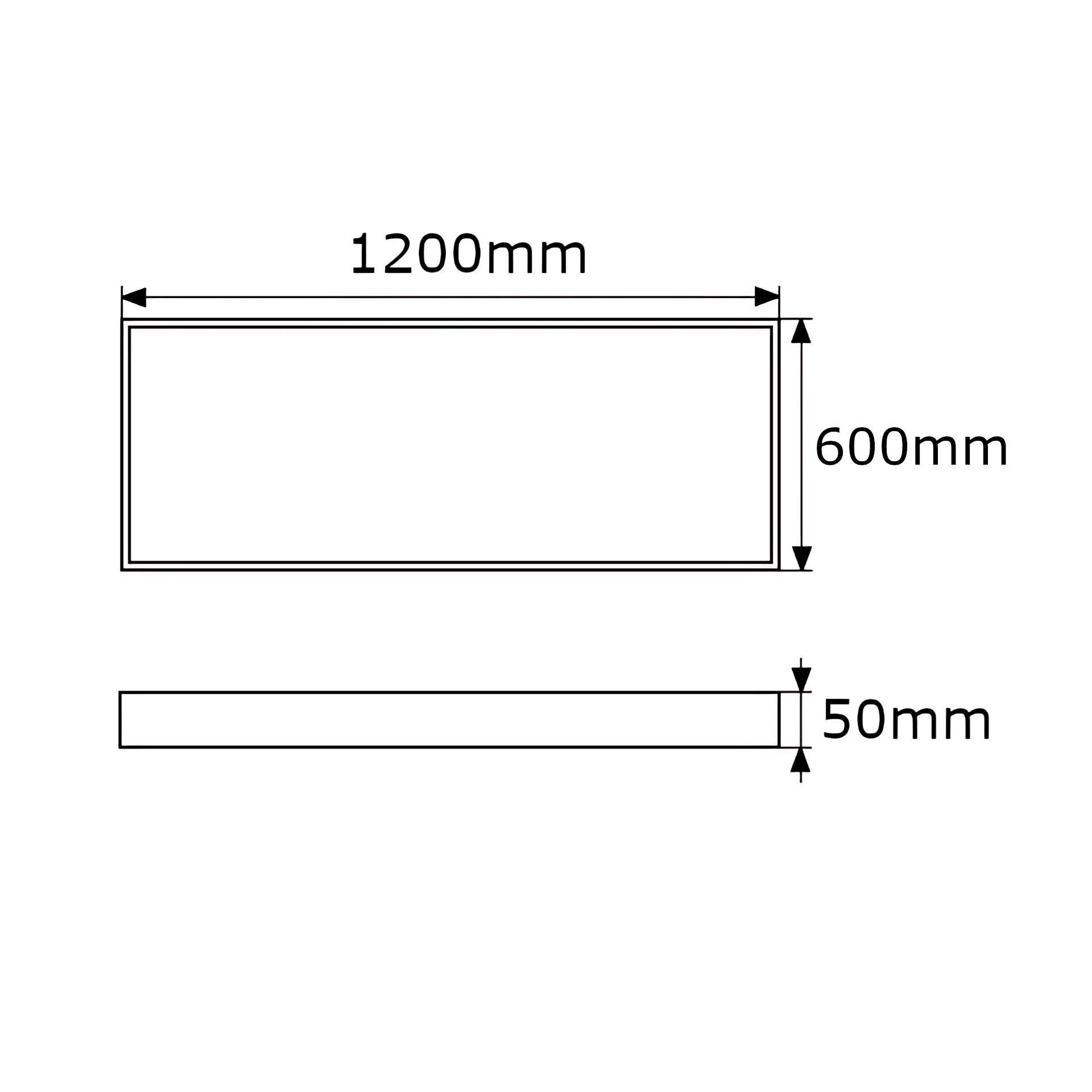 Marco aluminio blanco para panel 60x120 – Image 4