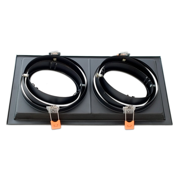 Marco orientable doble para AR111 color negro – Image 2