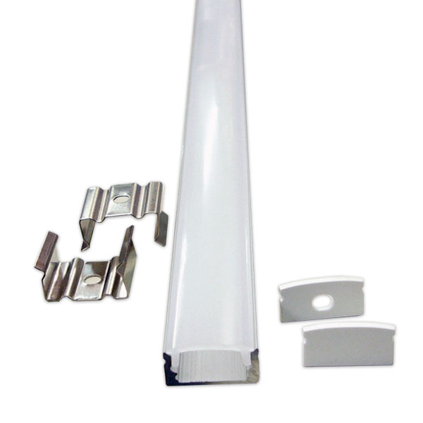 Perfil rectangular aluminio tira led 2 m - Imagen 3