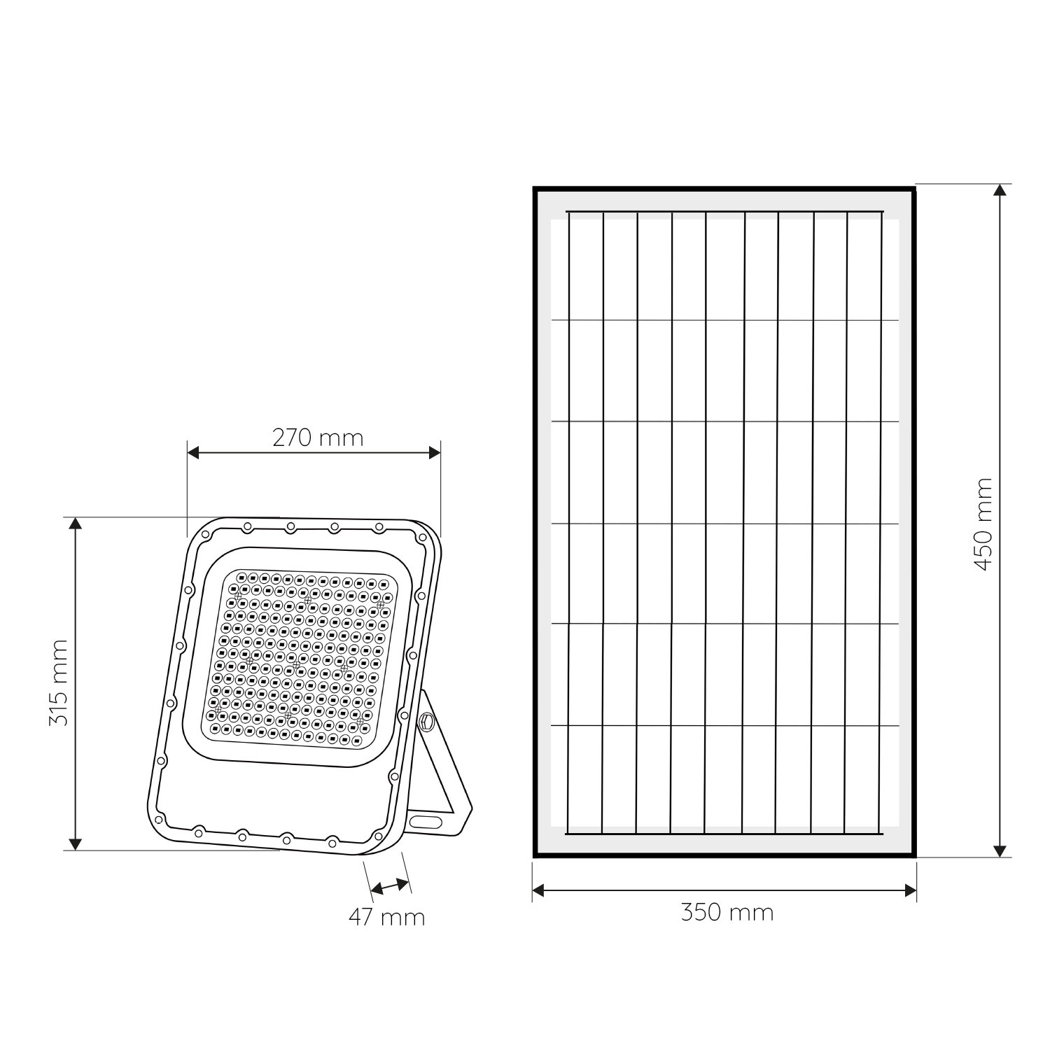 Proyector led solar SLIM 100W - Image 4