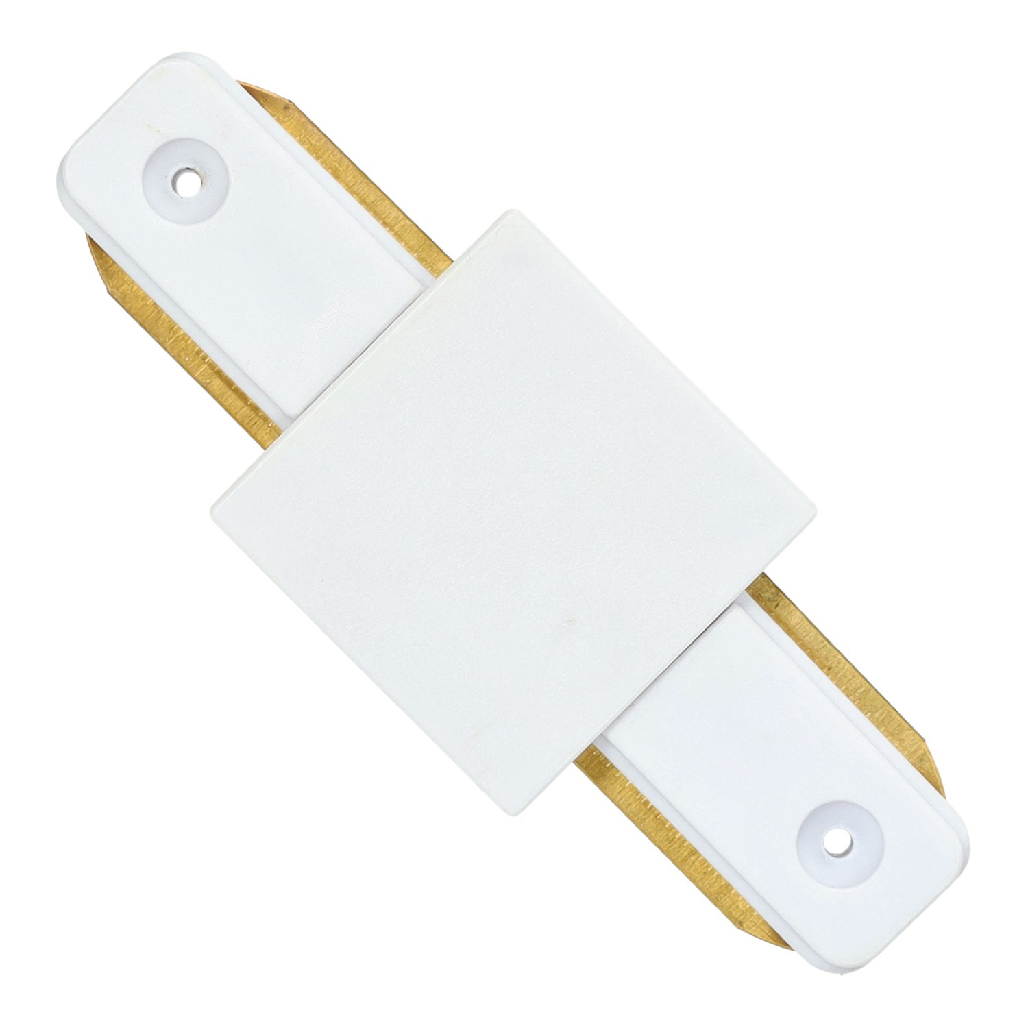 Unión recta carril PVC color blanco