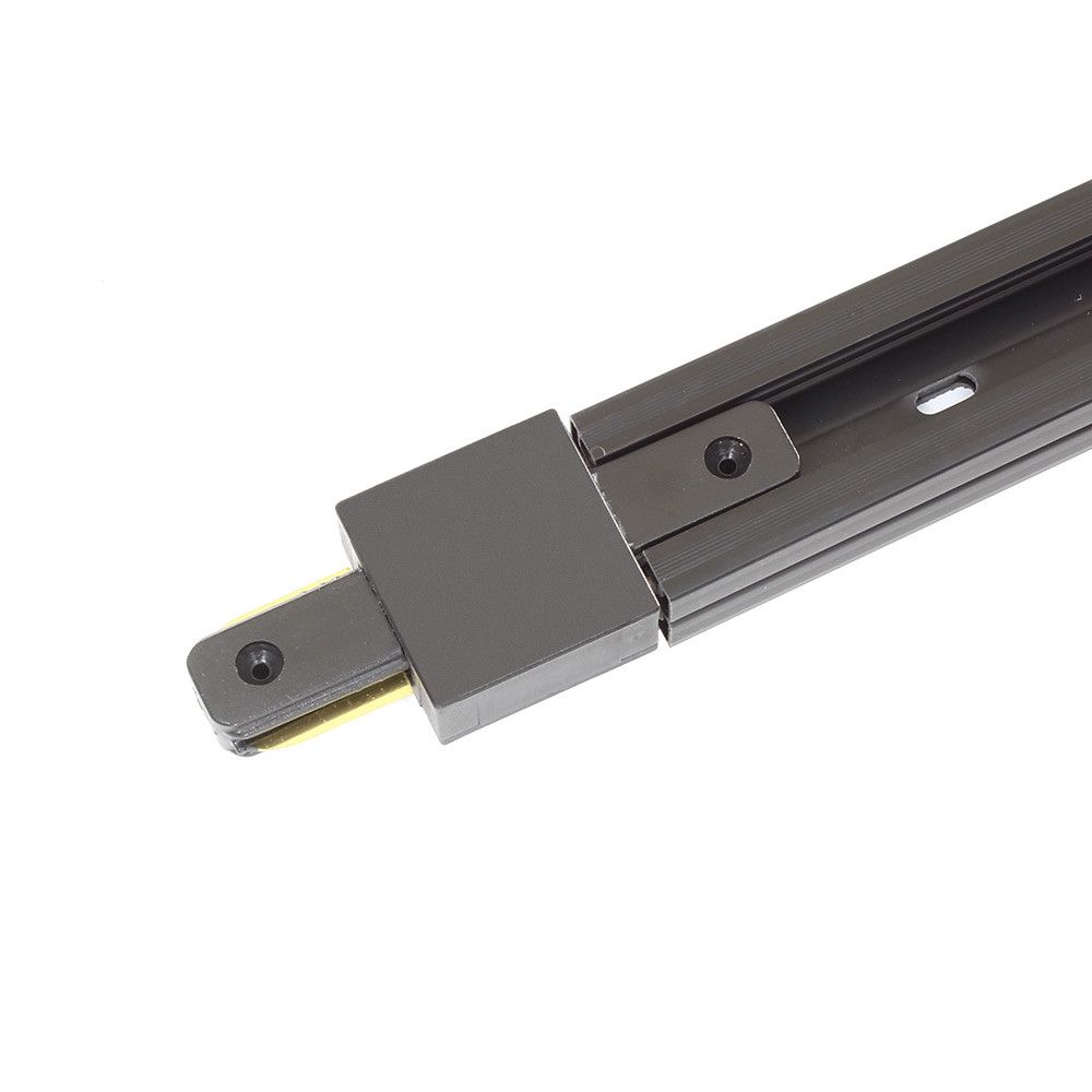 Unión recta carril PVC color negro - Imagen 3