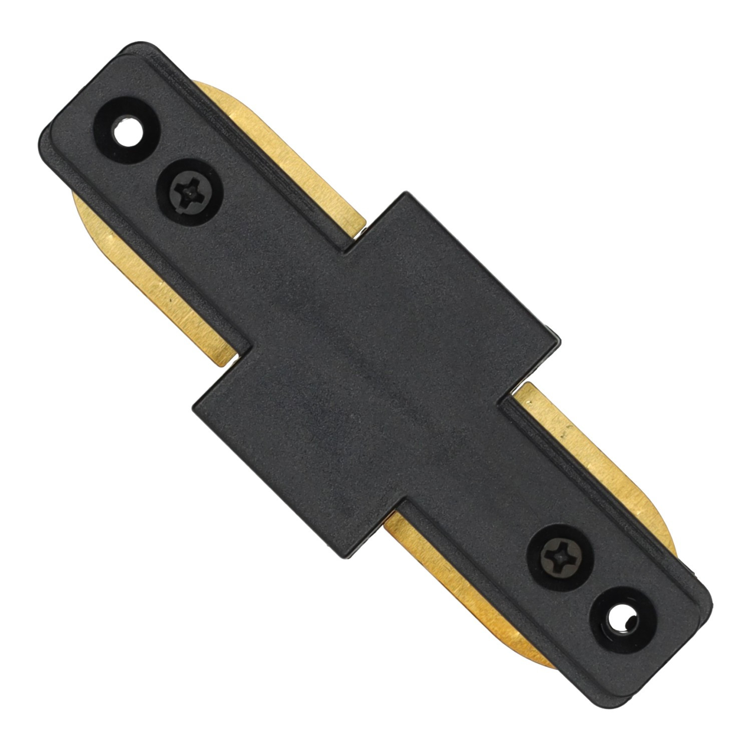 Unión recta carril PVC color negro