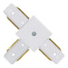 Unión T carril PVC color blanco